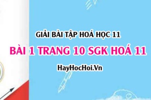 Giải bài 1 trang 10 SGK Hoá 11: Axit Bazơ và Muối